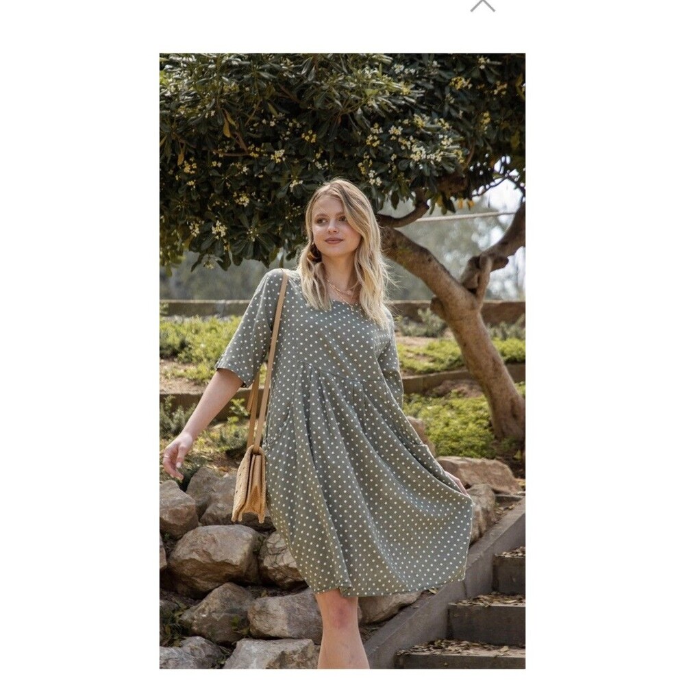 Nina Kendosa Paris Dress Womens 6  Pockets Boho Coastal